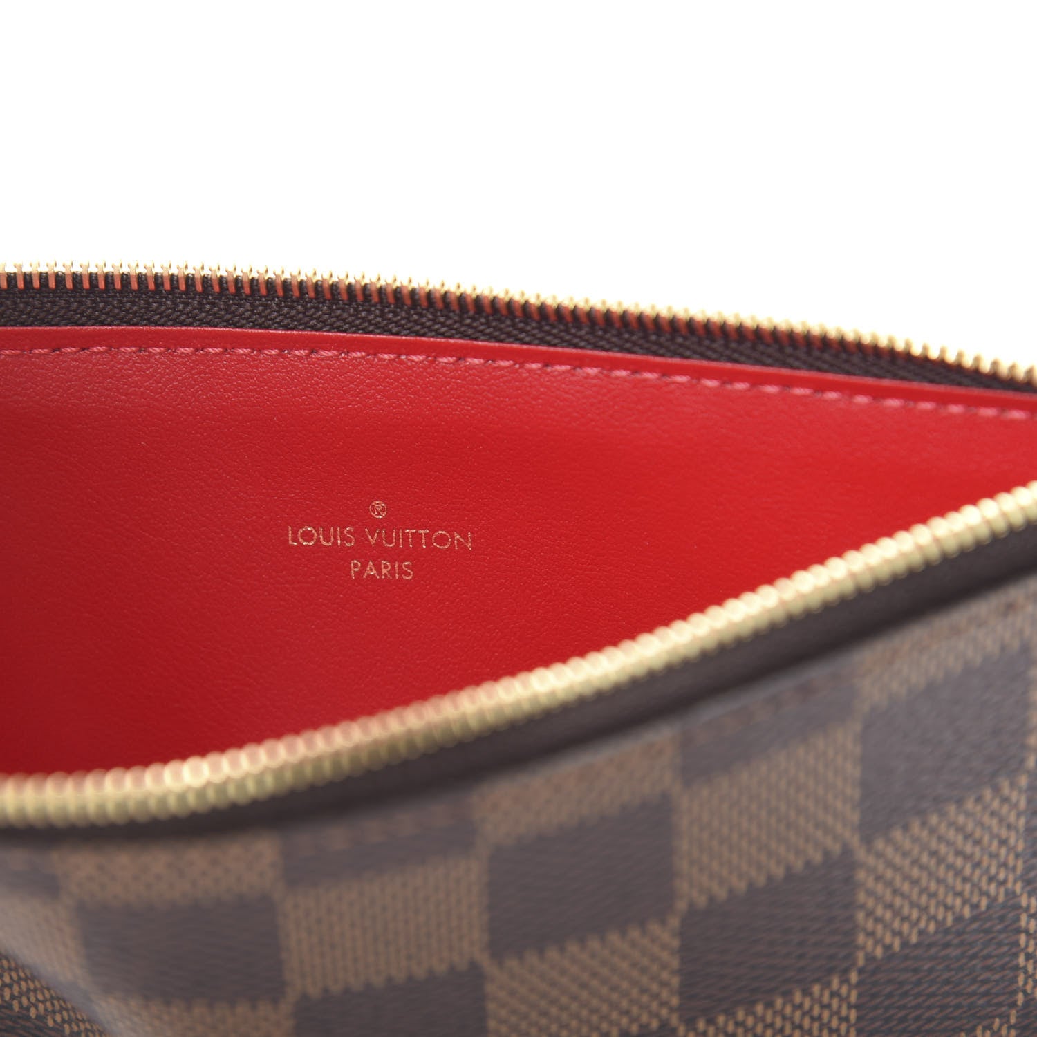 Louis Vuitton Damier Ebene Felicie Chain Wallet Zippered Insert 6 of 6