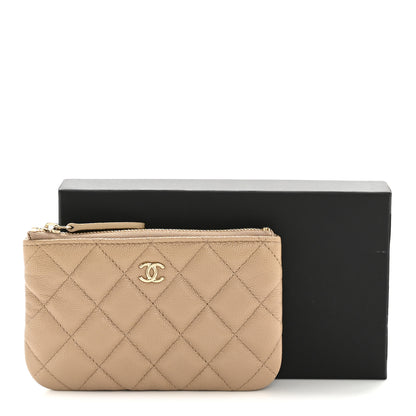 Chanel Caviar Quilted Small Cosmetic Case Beige 10 of 10