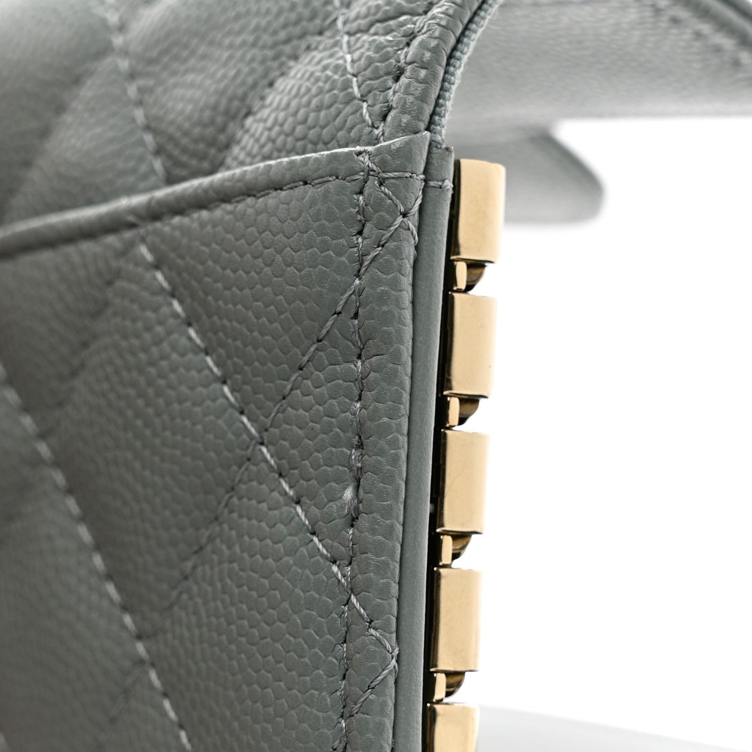 Chanel Caviar Quilted Classic 4 Key Holder Wallet Grey 9 of 10