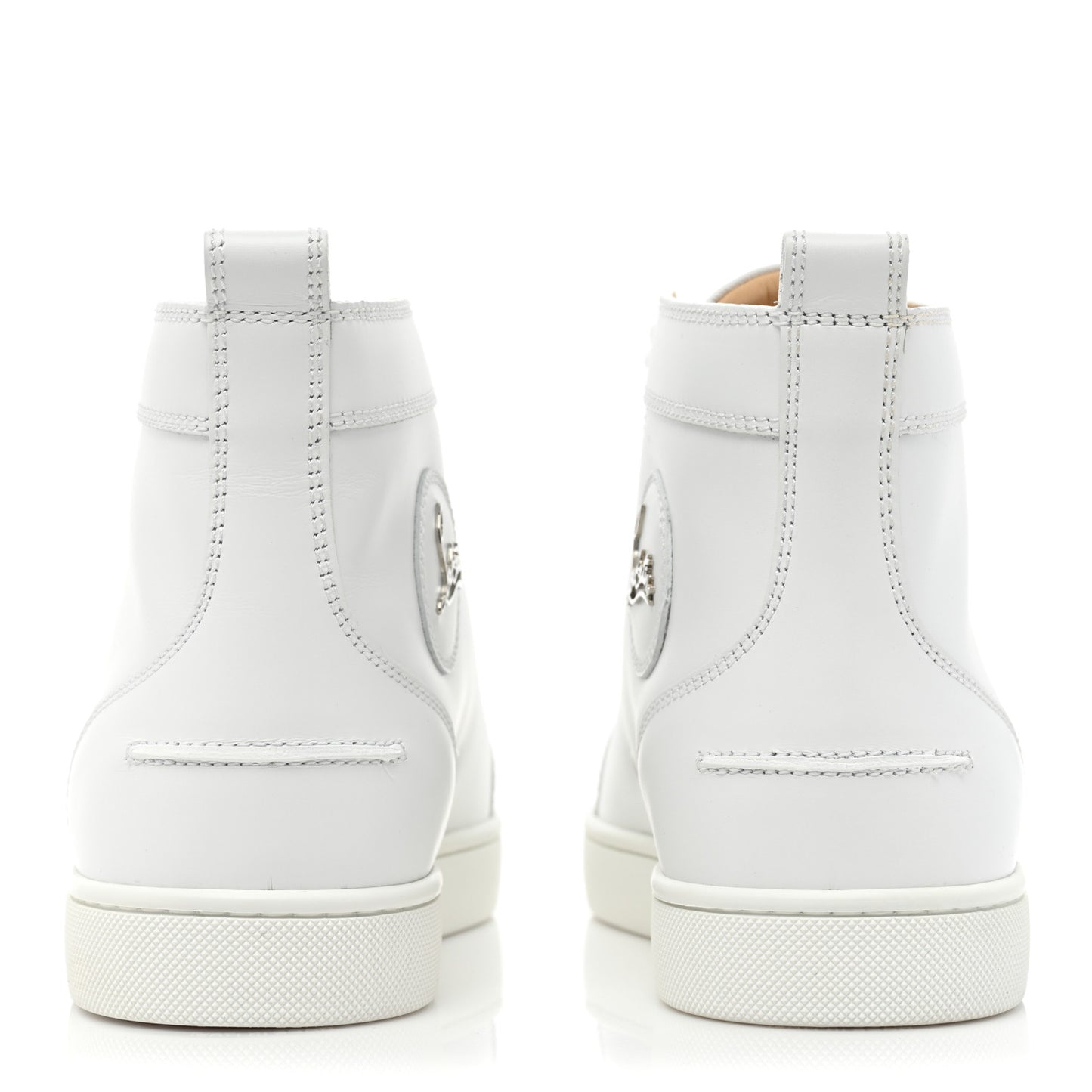 Calfskin Mens Louis Flat Sneakers 42 White