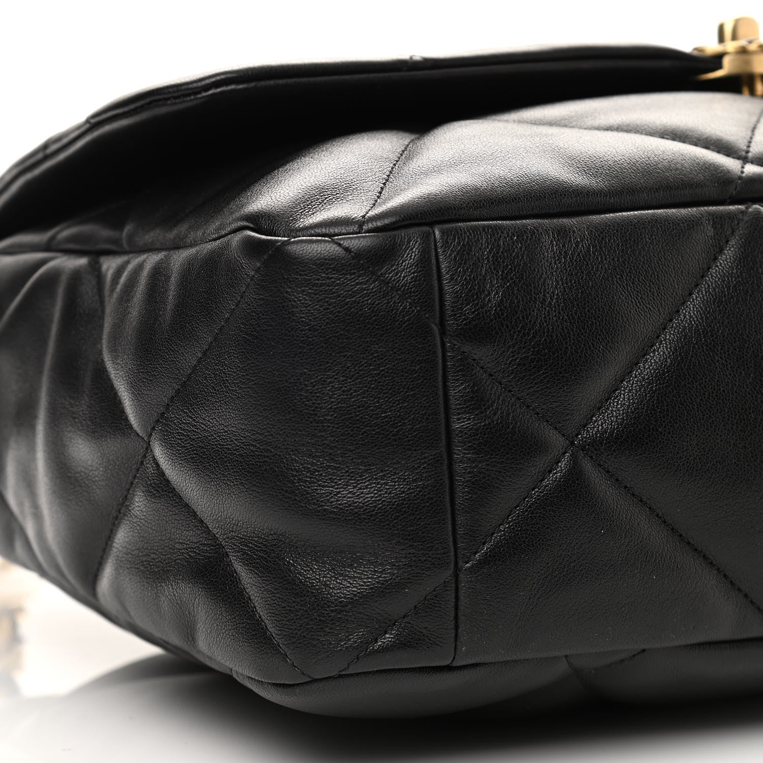 Chanel Lambskin Quilted Maxi Chanel 19 Flap Black 9 of 10