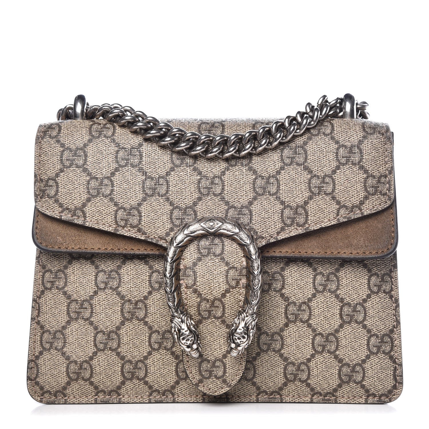 Gucci GG Supreme Monogram Mini Dionysus Shoulder Bag Taupe 1 of 9