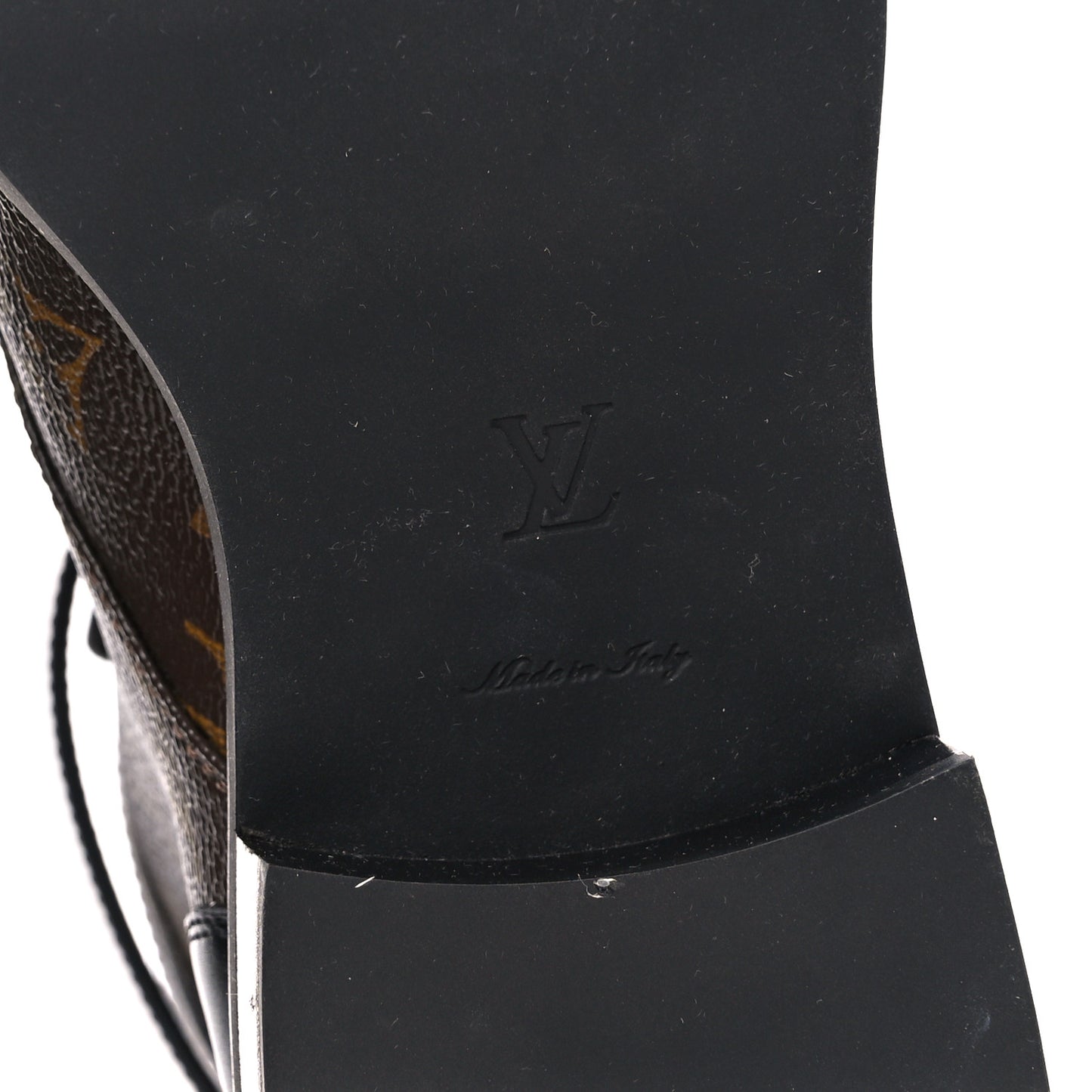 Calfskin Monogram Wonderland Flat Ranger Boots 38 Black