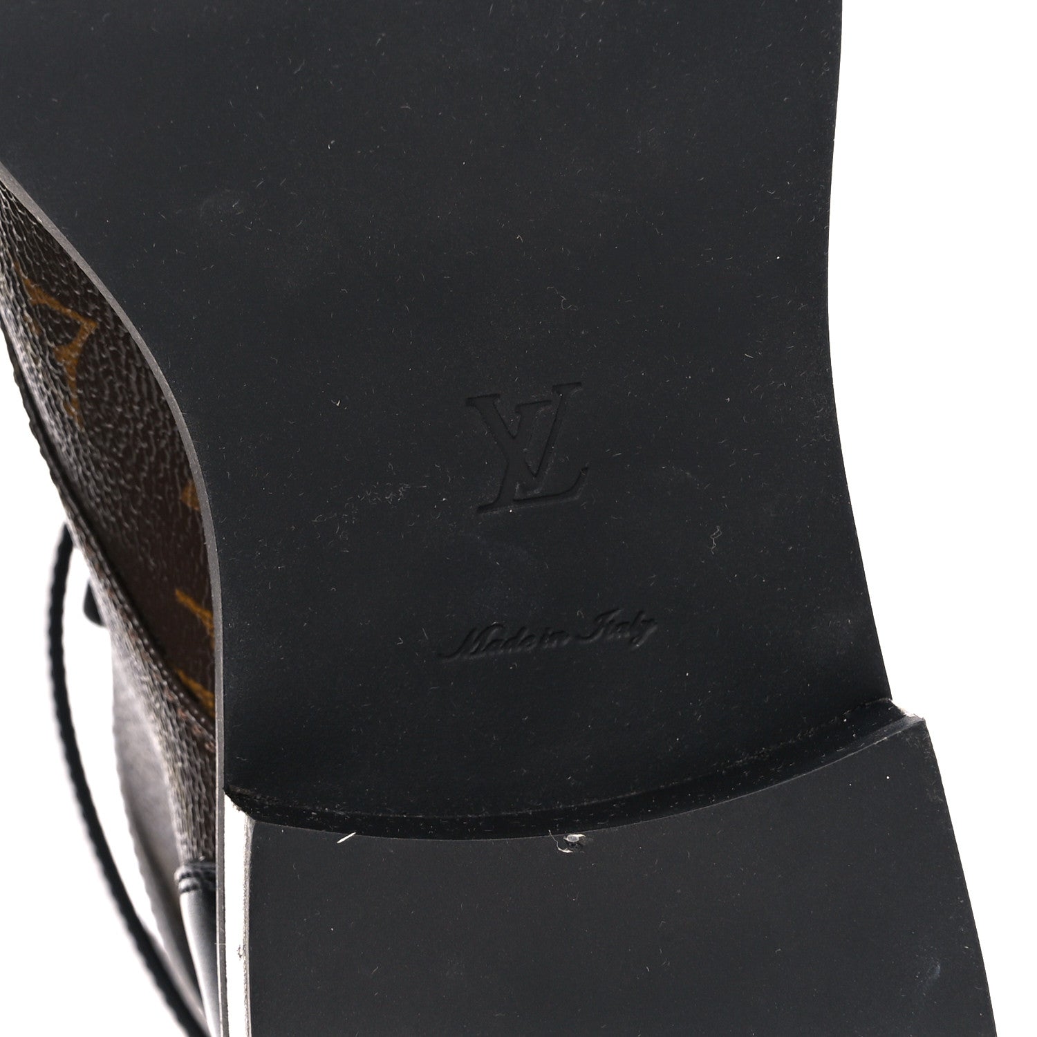 Louis Vuitton Calfskin Monogram Wonderland Flat Ranger Boots 38 Black 6 of 10