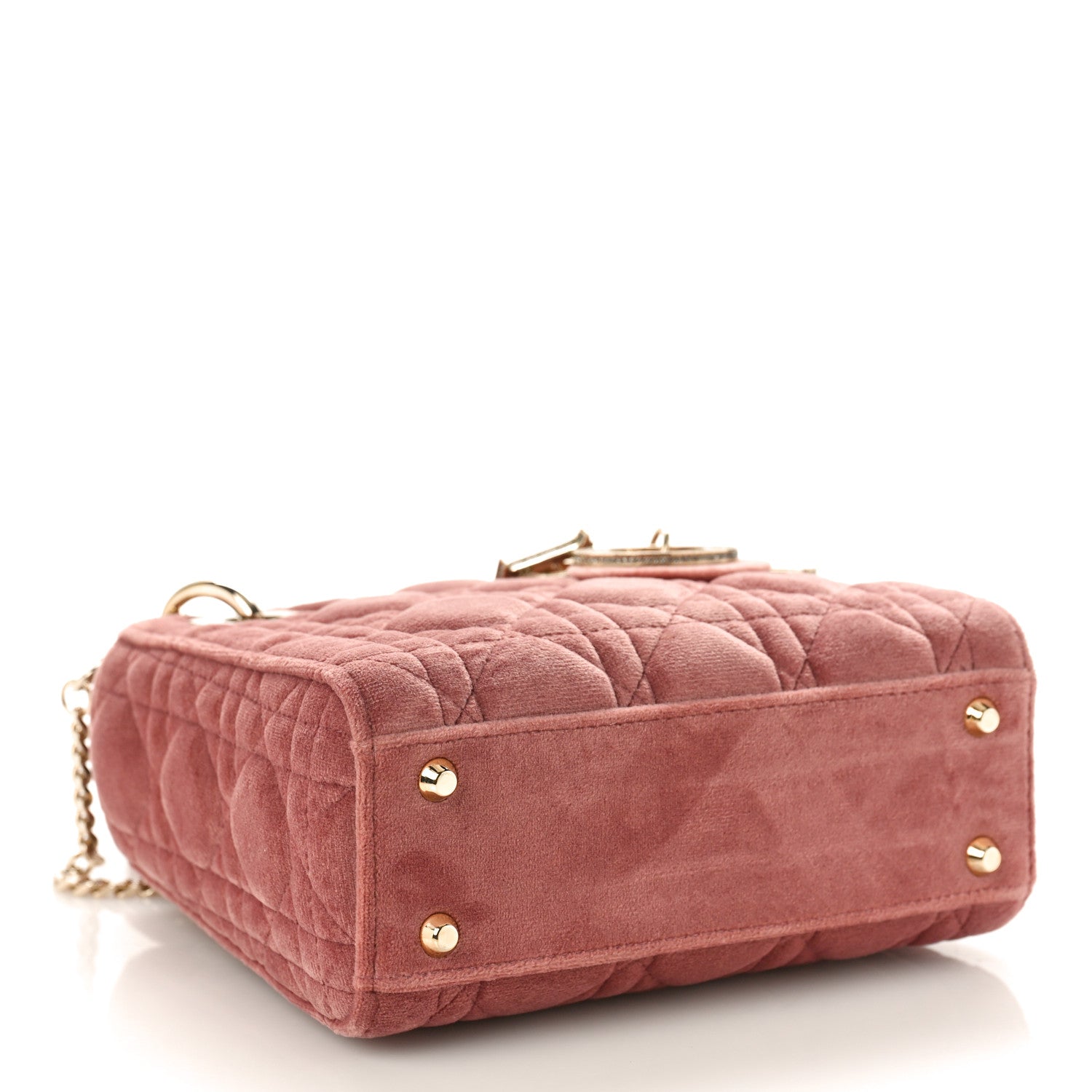 Christian Dior Velvet Mini Lady Dior Pink 4 of 9