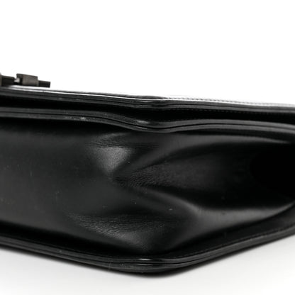 Chanel Calfskin Painted Chevron Embossed Medium Boy Flap Black 10 of 10