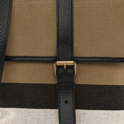 Burberry Canvas Mega Check Messenger Bag Black 9 of 9