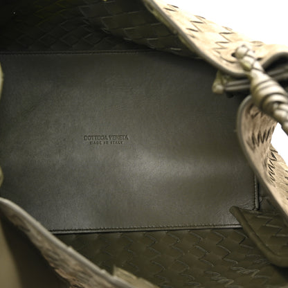 Bottega Veneta Suede Intrecciato Large Andiamo Parachute Shoulder Bag Cypress 6 of 11
