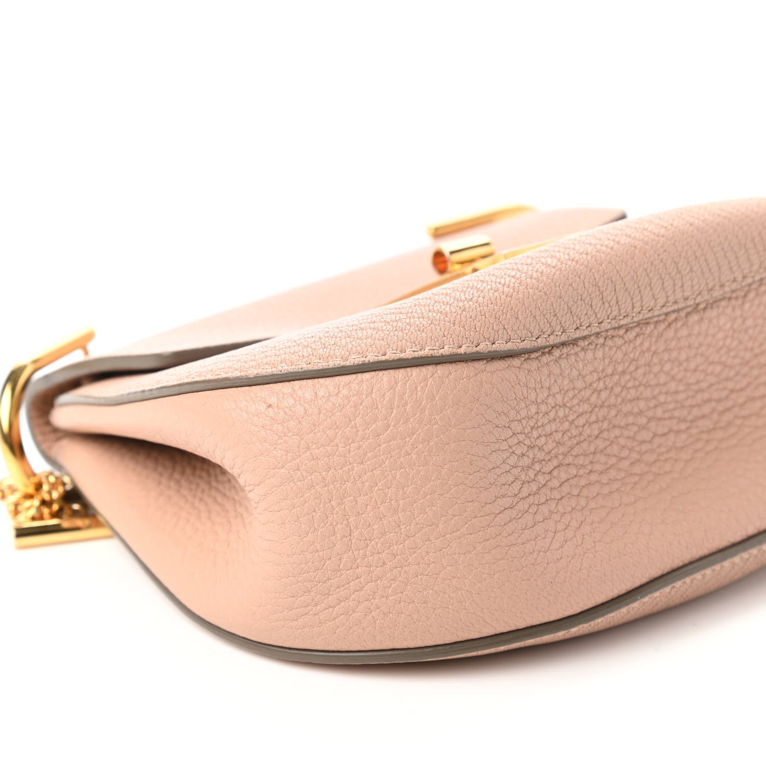 Chloe Grained Lambskin Mini Drew Shoulder Bag Cement Pink 6 of 10