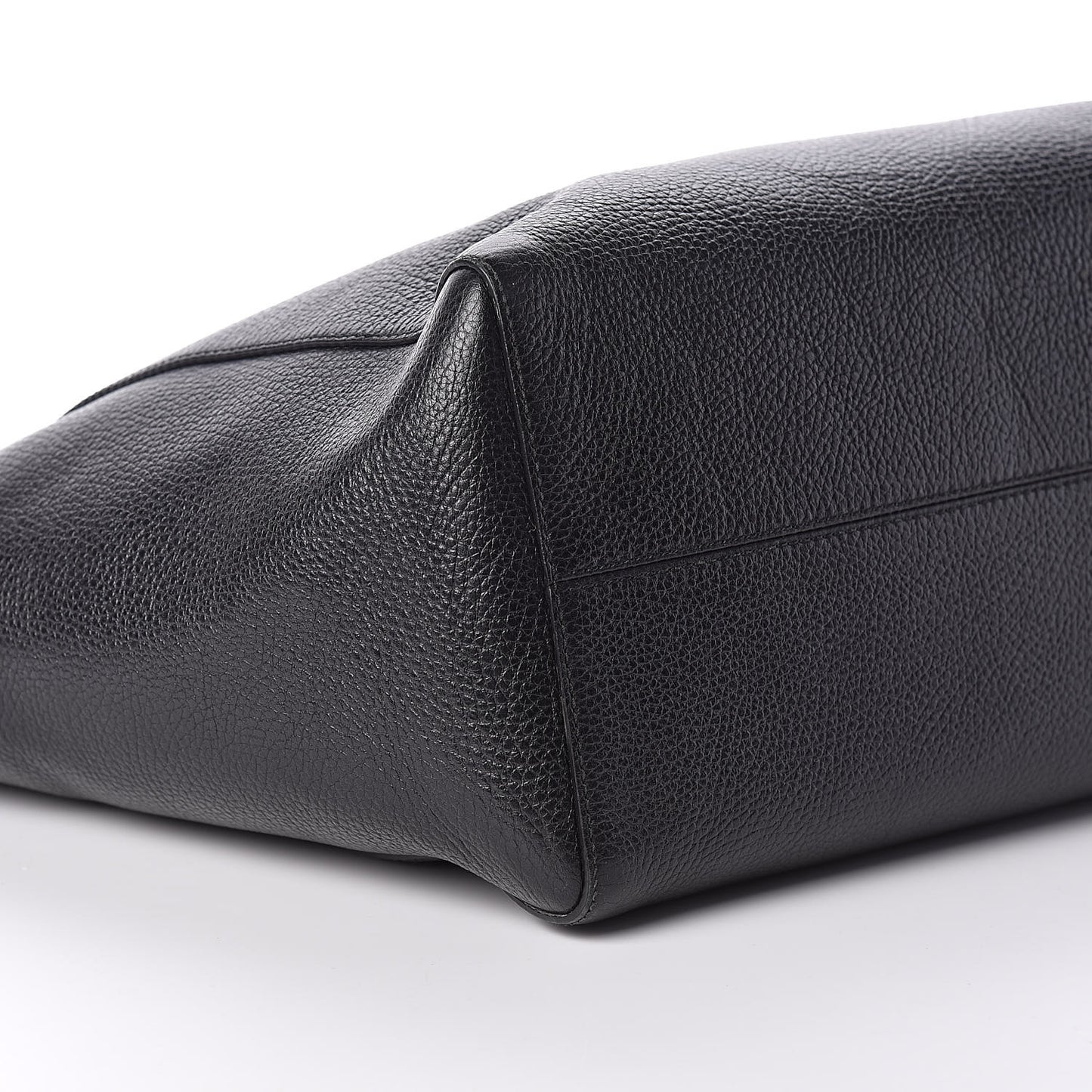 Pebbled Calfskin Medium Swing Tote Black