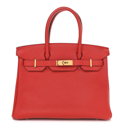 Hermes Togo Birkin 30 Rouge Casaque 1 of 12