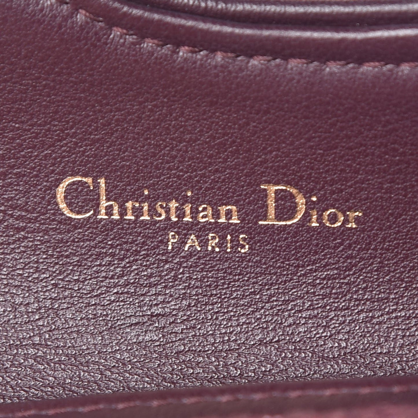 Oblique Saddle Card Holder Bordeaux