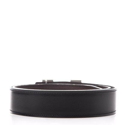 Hermes Box Togo 32mm H Belt 80 Black Chocolate 3 of 6