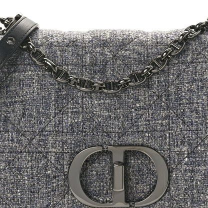 Christian Dior Tweed Macrocannage Medium Caro Bag Black 8 of 10