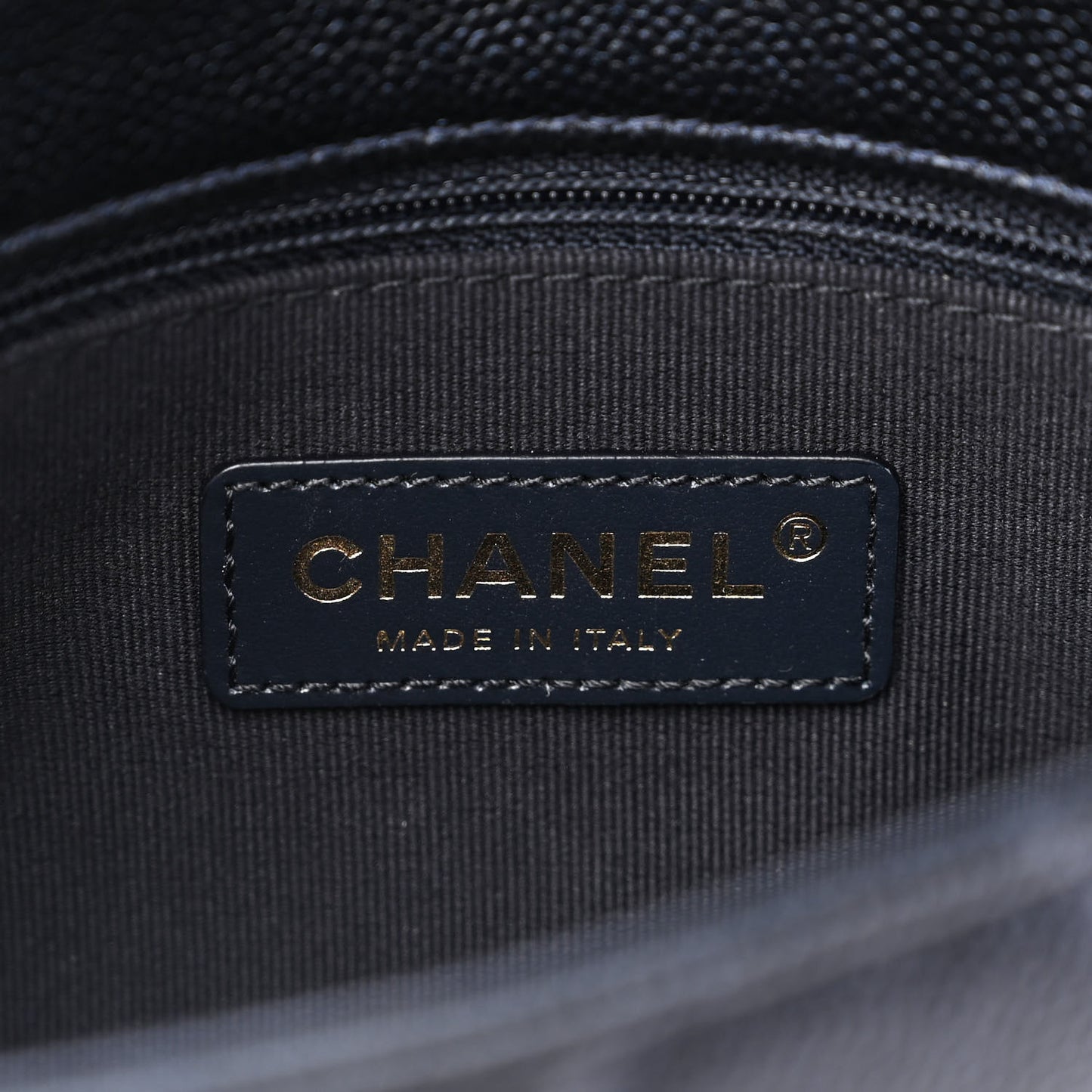 Iridescent Caviar Quilted Mini My Perfect Flap Dark Blue