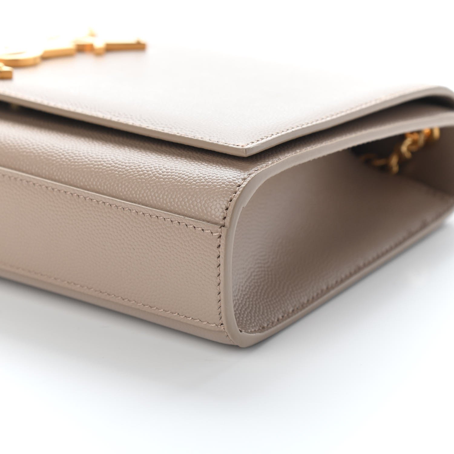 Saint Laurent Grain De Poudre Medium Monogram Kate Satchel Nude Powder 8 of 8