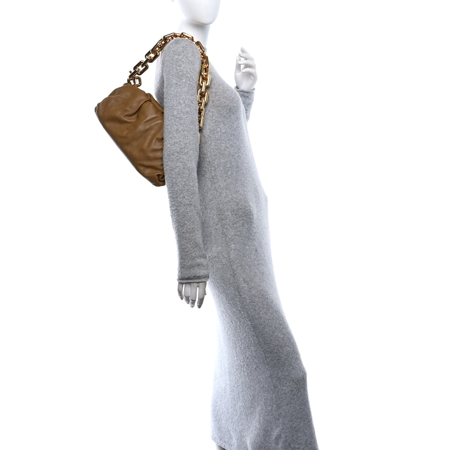 Calfskin The Pouch Chain Cammello