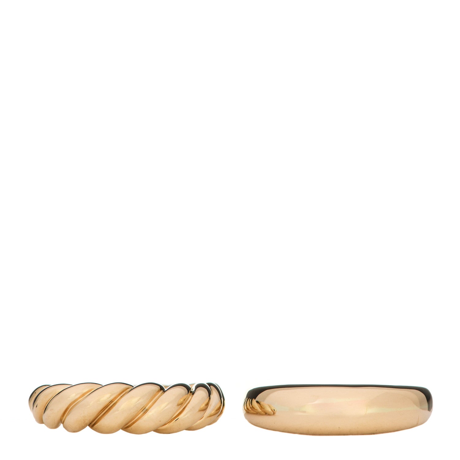 David Yurman 18K Yellow Gold Pure Form Stack Rings 52 6 4 of 5