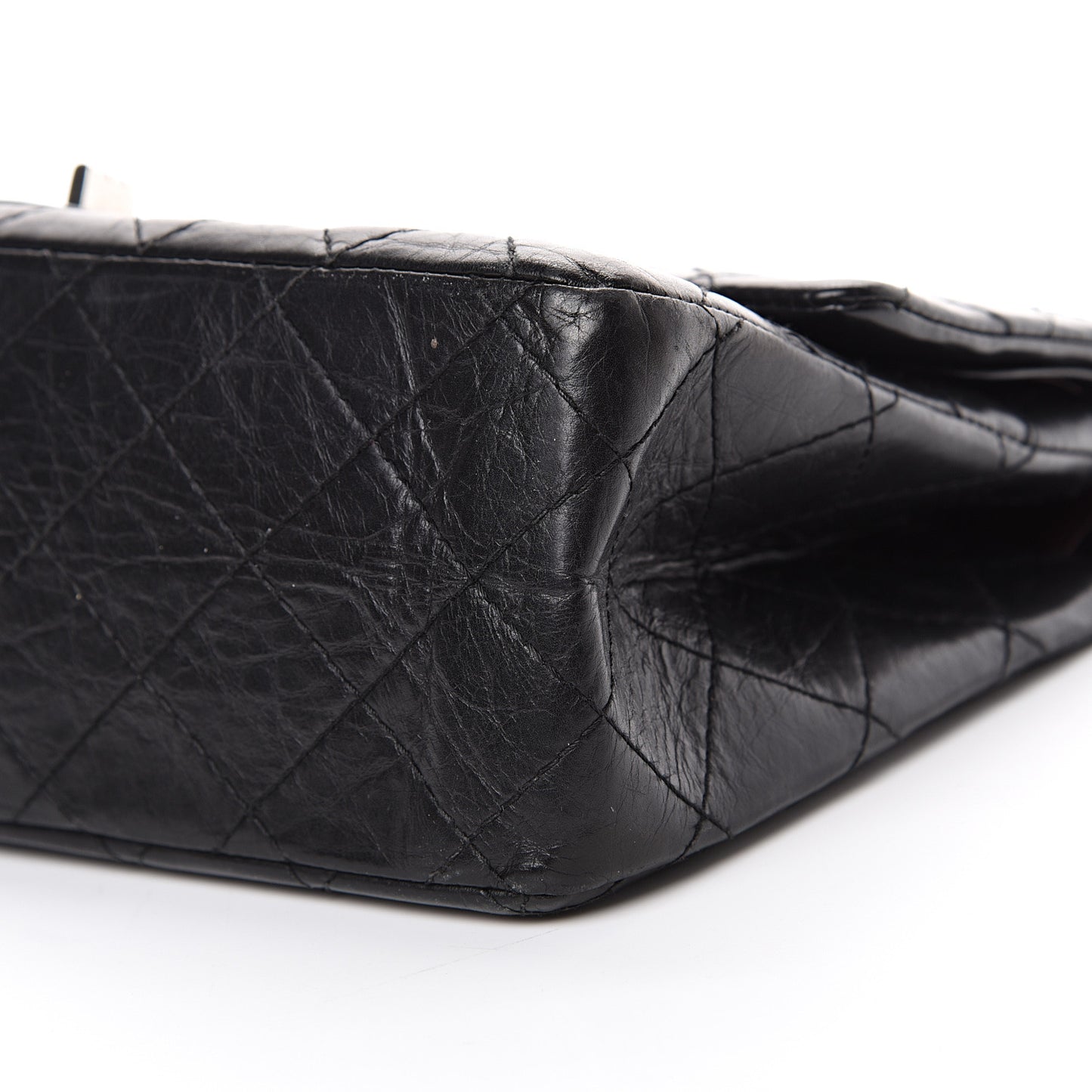 Aged Calfskin Quilted 2.55 Reissue 226 Flap Black