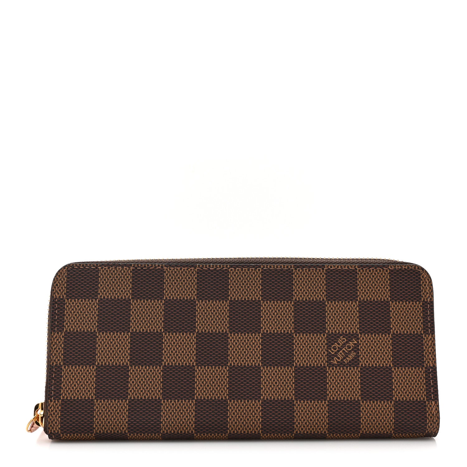 Louis Vuitton Damier Ebene Clemence Wallet Rose Ballerine 1 of 7