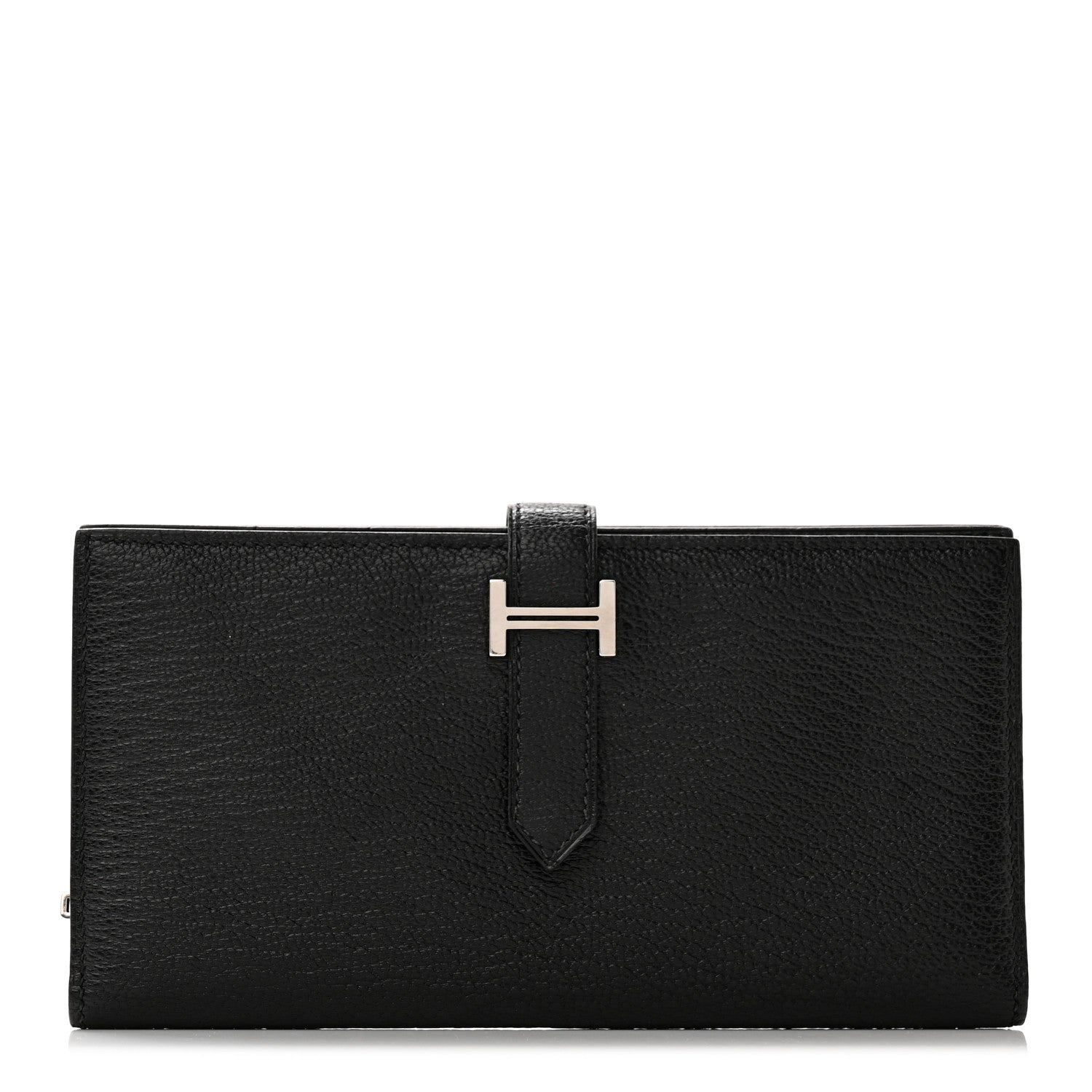 Hermes Chevre Mysore Bearn Gusset Wallet Black 1 of 11