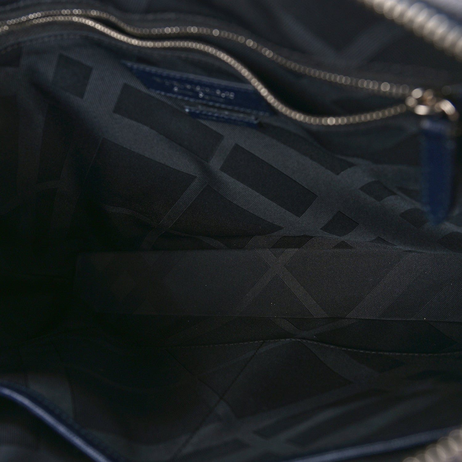 Burberry Textured Calfskin Barrow Briefcase Black Blue 5 of 8