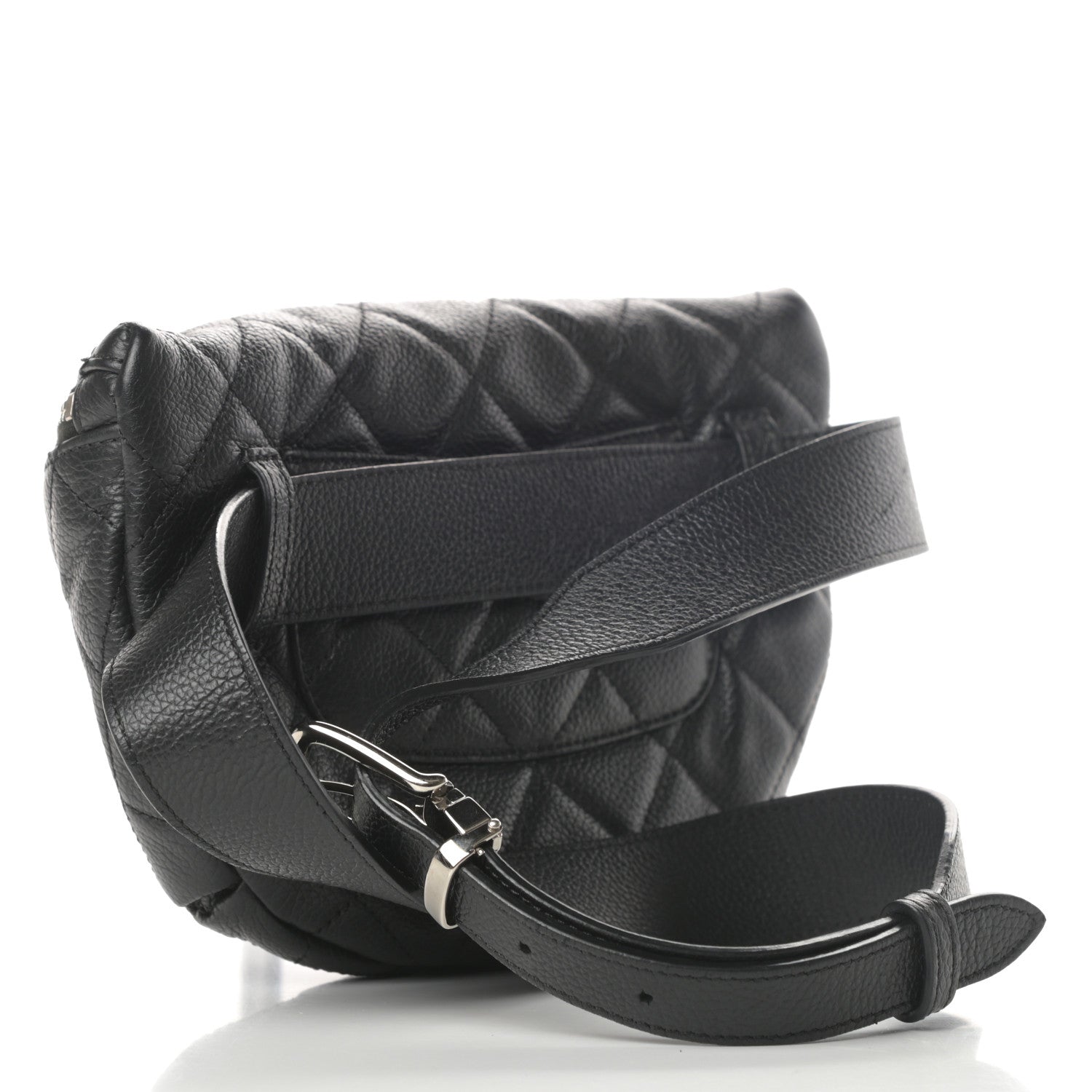 Chanel Grained Calfskin Quilted Waist Belt Bag Black 3 of 11