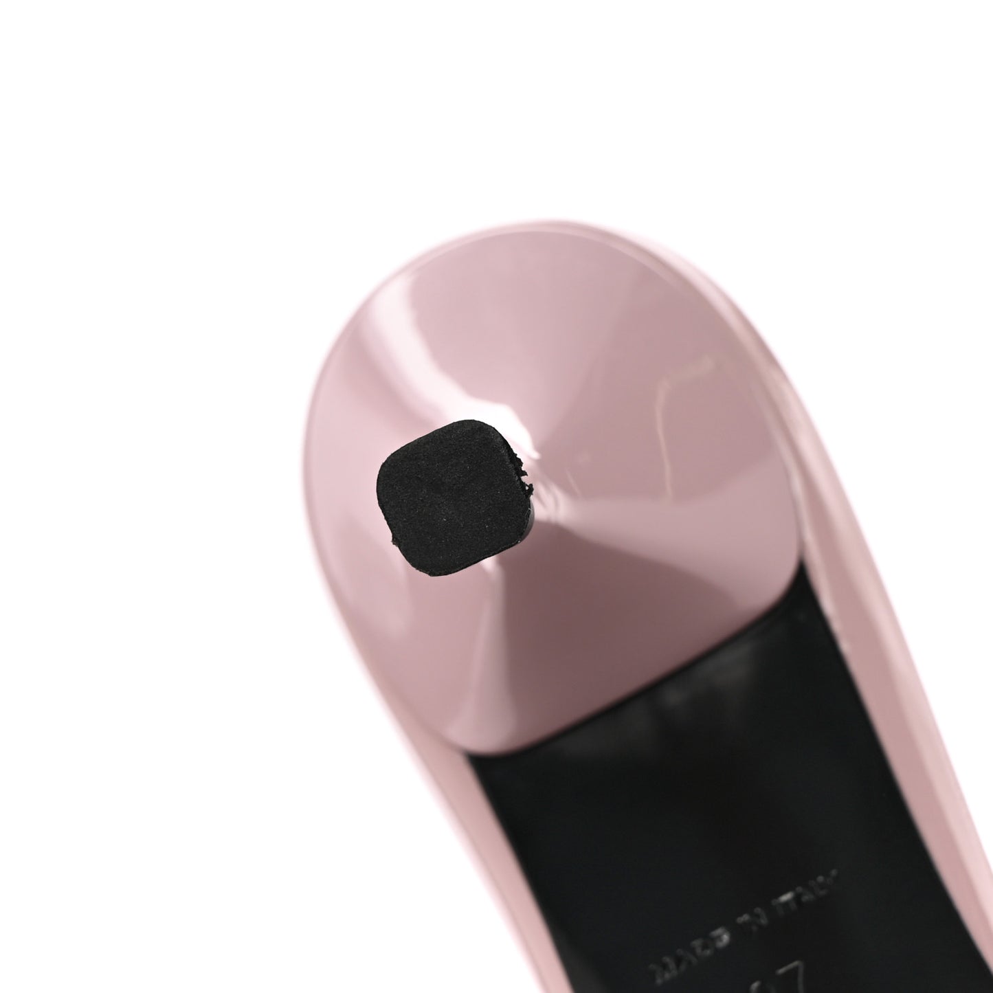 Plexiglass Vernice Metal Triangle Logo 65mm Slide Sandals 37 Alabastro