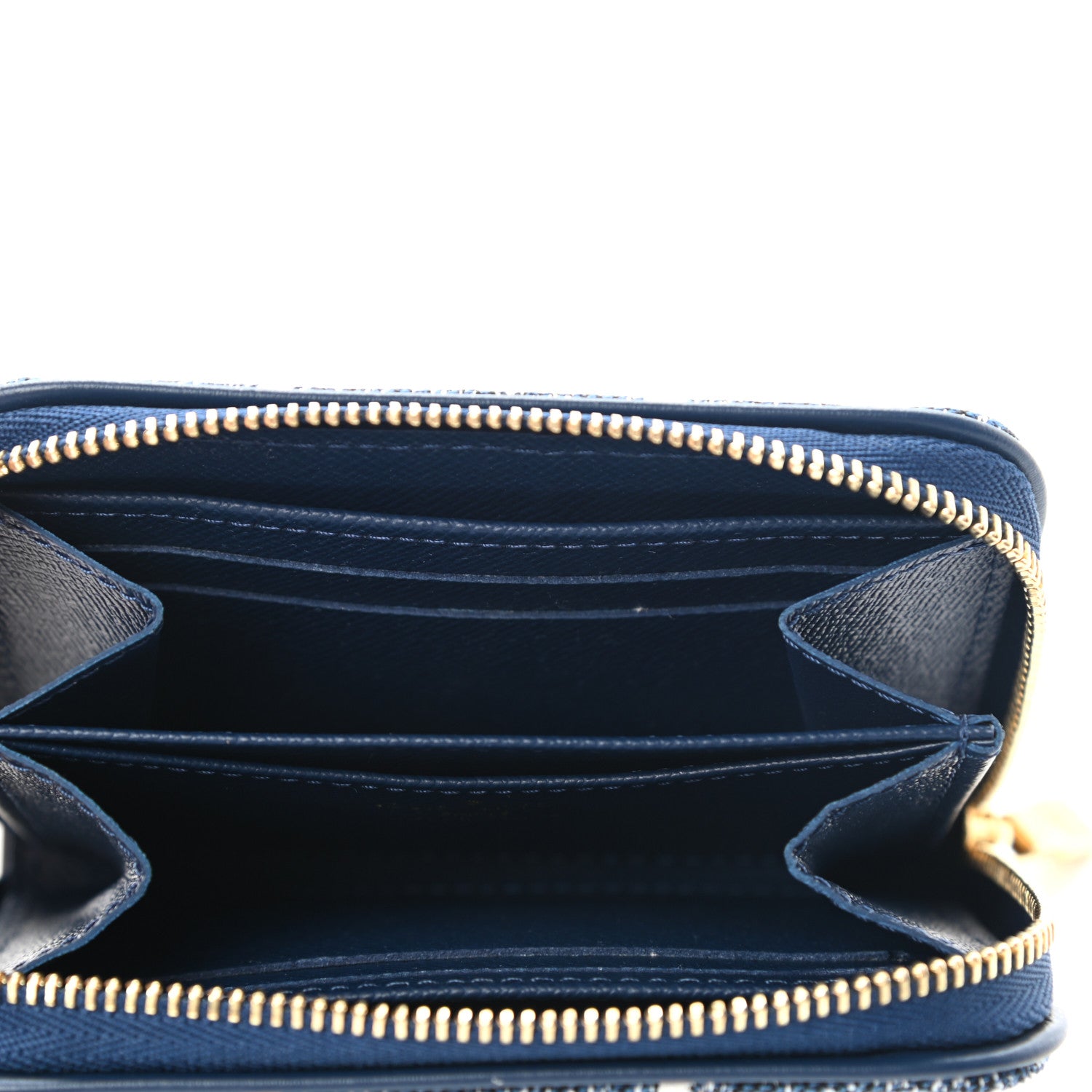 Louis Vuitton Denim Monogram Jacquard Zippy Coin Purse Bleu 7 of 9