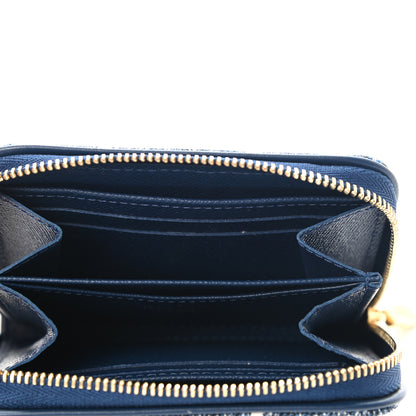 Louis Vuitton Denim Monogram Jacquard Zippy Coin Purse Bleu 7 of 9