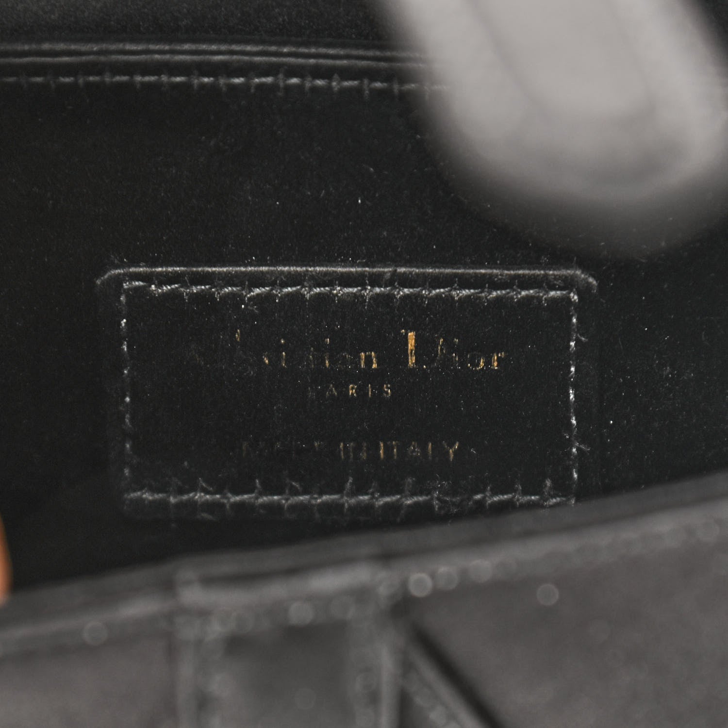 Christian Dior Satin Crystal Mini Saddle Bag Black 7 of 9
