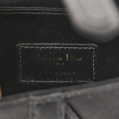 Christian Dior Satin Crystal Mini Saddle Bag Black 7 of 9