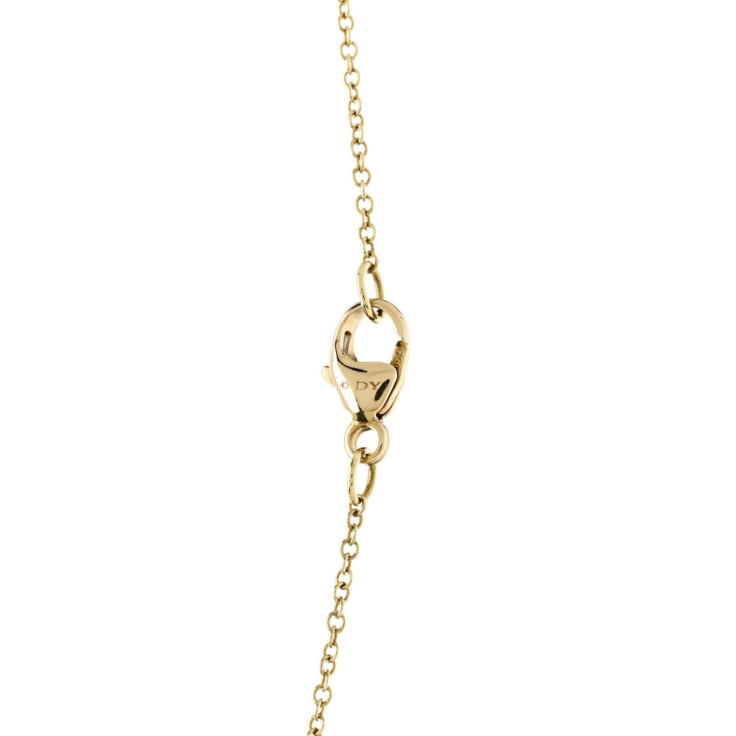 18K Yellow Gold Diamond Initial K Charm Pendant Necklace
