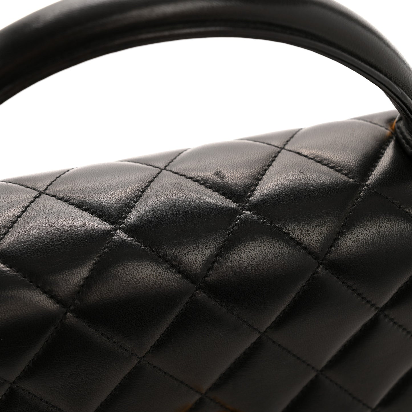 Lambskin Quilted Medium Kelly Flap Bag Black