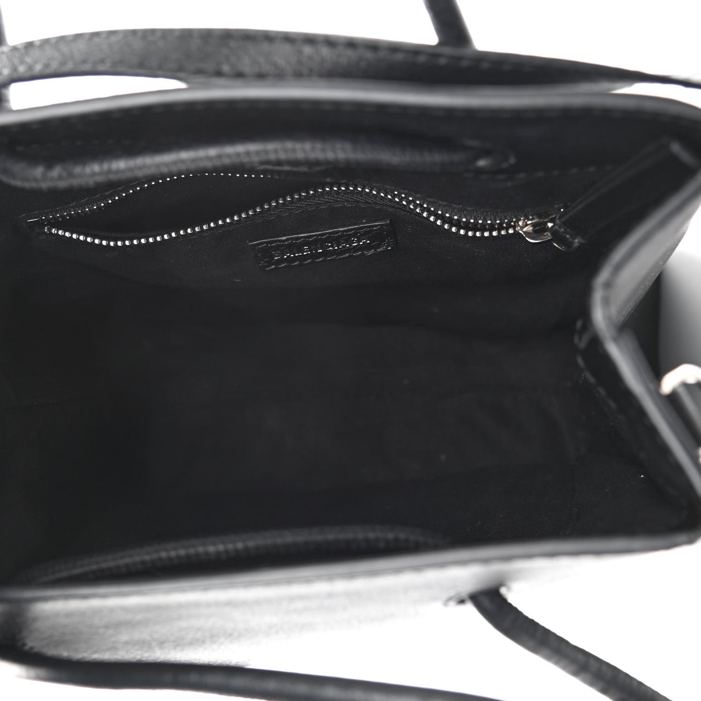 Calfskin Logo XXS Shopping Tote Black