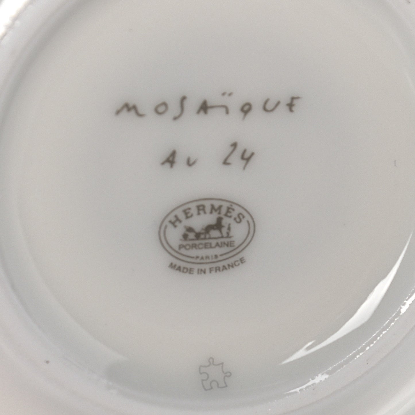 Porcelain Mosaique au 24 Coffee Cup and Saucer Set of 2