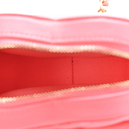 Chanel Lambskin Quilted CC In Love Heart Waist Belt Bag With Chain Pink 5 of 11