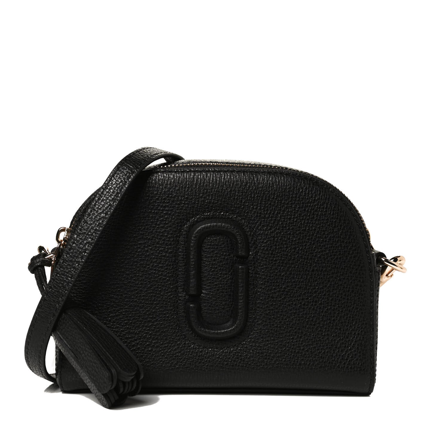 Calfskin Shutter Camera Crossbody Bag Black