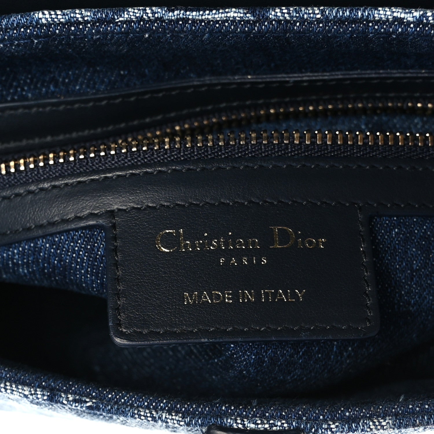 Christian Dior Denim Oblique Jacquard Saddle Bag With Strap Blue 6 of 9