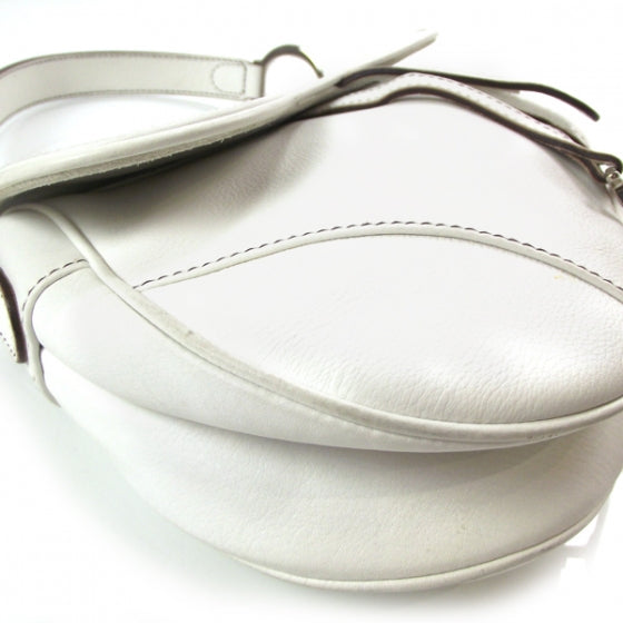 Christian Dior Leather Saddle Bag White 5 of 11