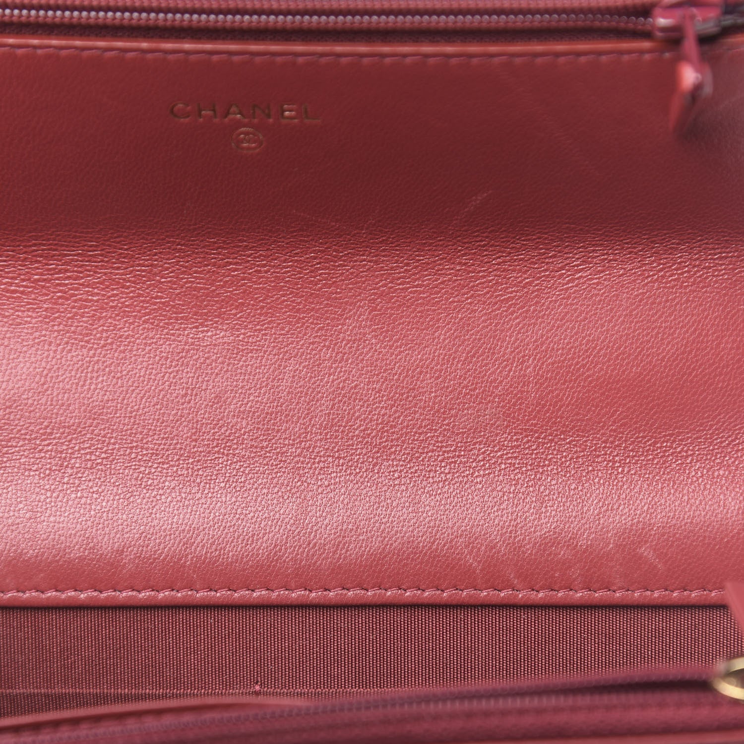 Chanel Goatskin Quilted 19 Wallet On Chain WOC Red 11 of 13