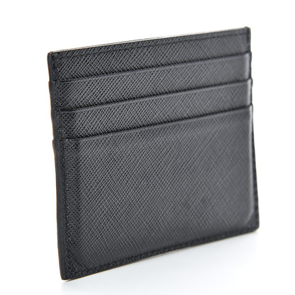 Prada Saffiano Shine Monochrome Card Holder Black 2 of 8