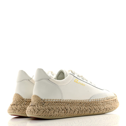 Christian Louboutin Toile Calfskin Espasneak Flat Sneaker 38 Ivory 4 of 11