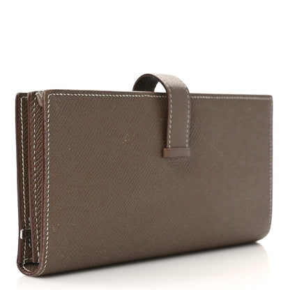 Hermes Epsom Bearn Gusset Wallet Etoupe 4 of 9