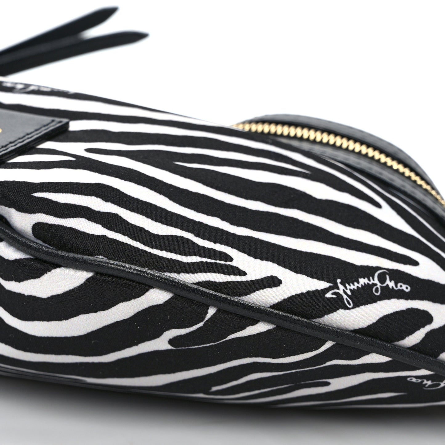 Nylon Zebra Candice Belt Bag Black White