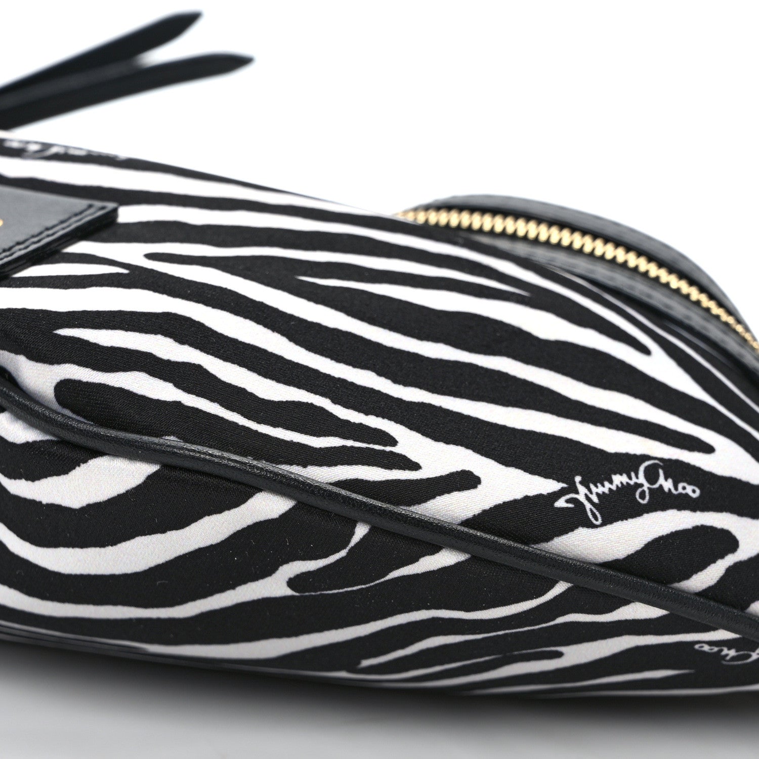 Jimmy Choo Nylon Zebra Candice Belt Bag Black White 8 of 8