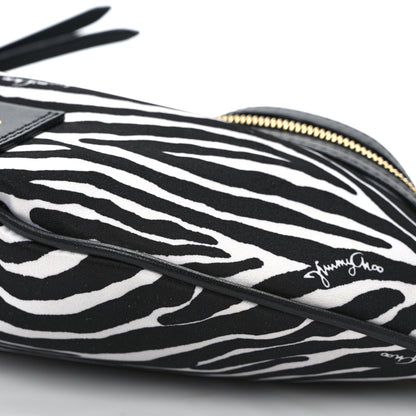 Jimmy Choo Nylon Zebra Candice Belt Bag Black White 8 of 8