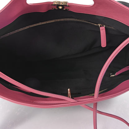 Chanel Calfskin Canvas Printed Large 31 Shopping Bag Pink 5 of 10
