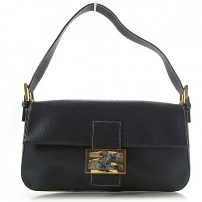 Fendi Leather Baguette Navy 1 of 11