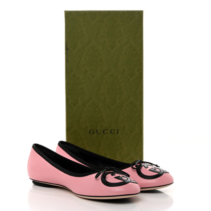 Gucci Malaga Kid Jarret Ballet Flats 38 Pink Black 9 of 9